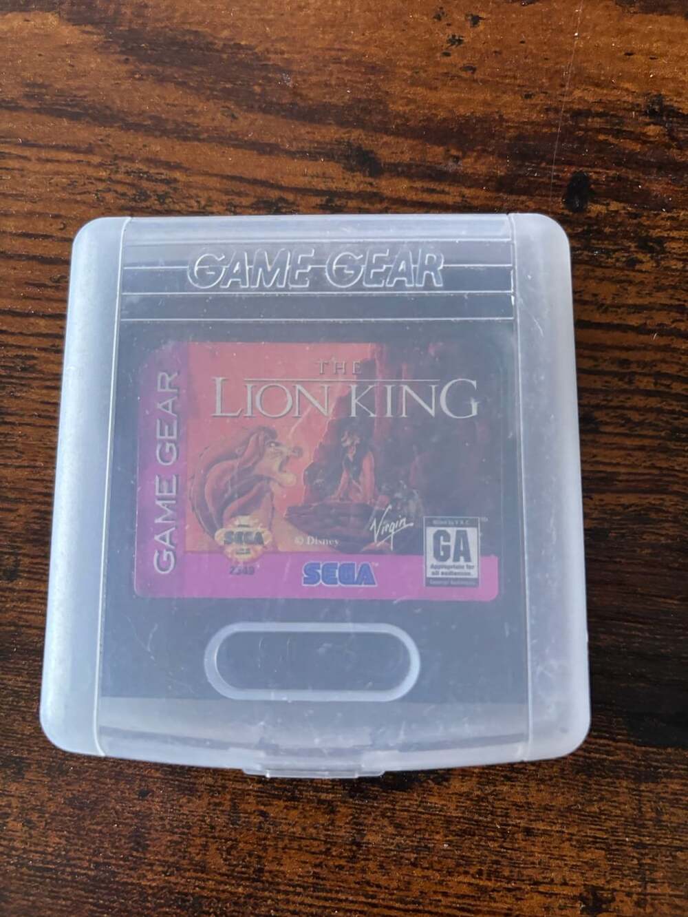 The Lion King Sega Game Gear Game Cartridge with Protective Case